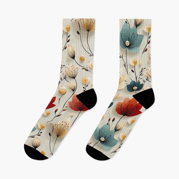 Artikelvorschau, Vintage minimalistische Blumen - Blumenmuster entworfen und verkauft von Just-Flowers.