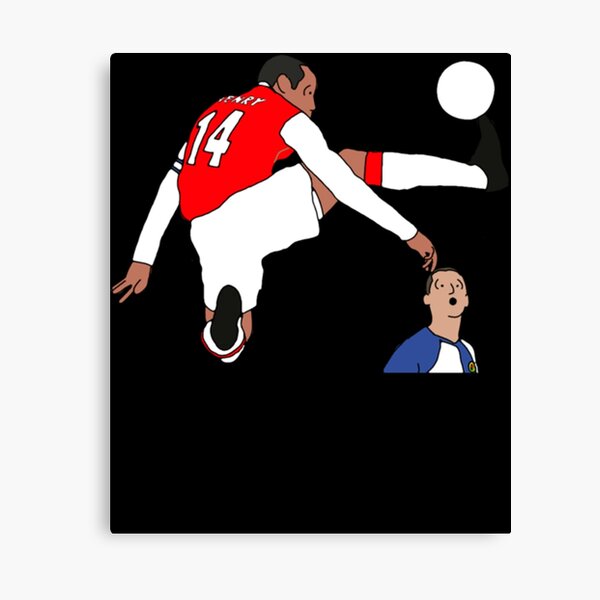 makeuseof Arsenal Legends Dennis bergkamp and Thierry Henry Poster Art for  Living Room in Canvas Print