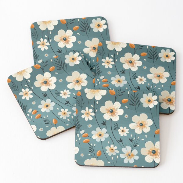 Item preview, Flores Minimalistas Simples, Flores Vintage - Patrón Floral designed and sold by Just-Flowers.