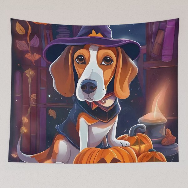 Item preview, Beagle Whimsical Halloween Style designed and sold by purrfect pattern.