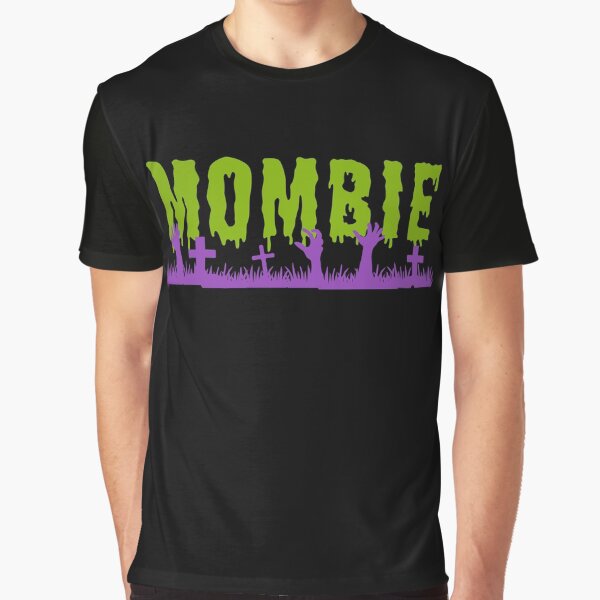 Item preview, Mombie Zombie Mom Halloween Drippy Font Purple Green Undead Graveyard designed and sold by MunsyArt.
