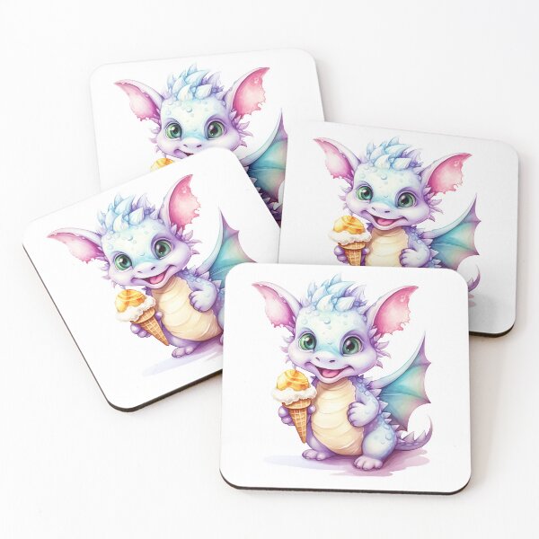 Item preview, Cute Dragon  Enjoying  an Ice Cream Cone designed and sold by MyMagicalPlace.
