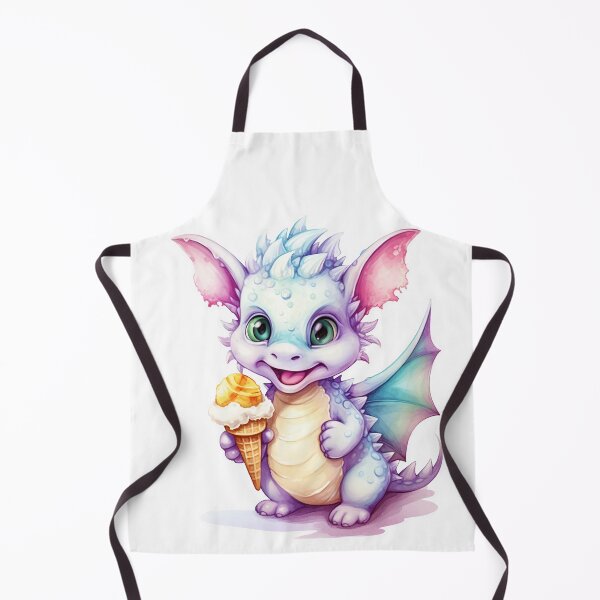 Item preview, Cute Dragon Enjoying an Ice Cream Cone designed and sold by MyMagicalPlace.