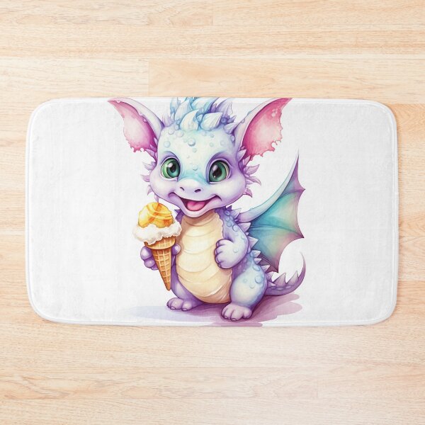 Item preview, Cute Dragon  Enjoying  an Ice Cream Cone designed and sold by MyMagicalPlace.
