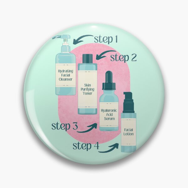 Item preview, Cleanser Toner Serum Lotion Skincare Steps Beauty Secrets designed and sold by ObsidianDaz.