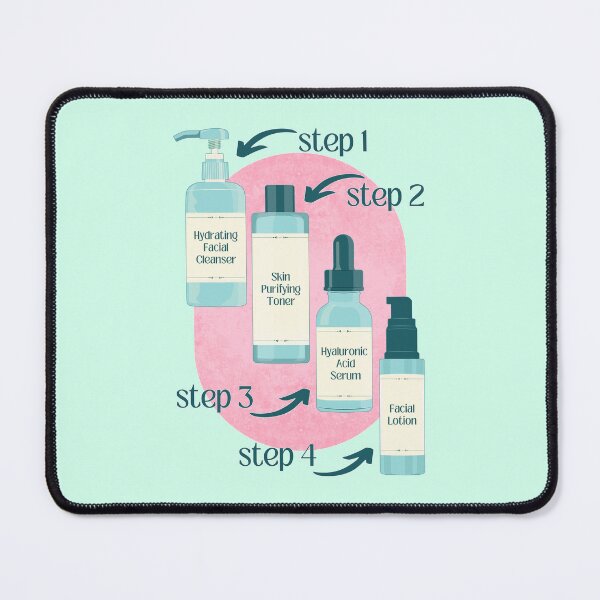 Item preview, Cleanser Toner Serum Lotion Skincare Steps Beauty Secrets designed and sold by ObsidianDaz.