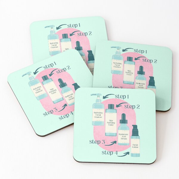 Item preview, Cleanser Toner Serum Lotion Skincare Steps Beauty Secrets designed and sold by ObsidianDaz.