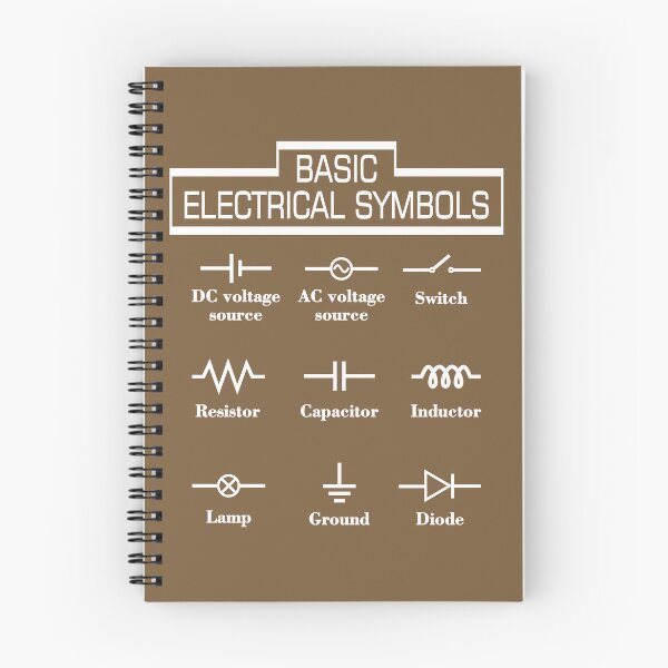 Item preview, Basic Electrical Symbols (black) designed and sold by Nerdivora.