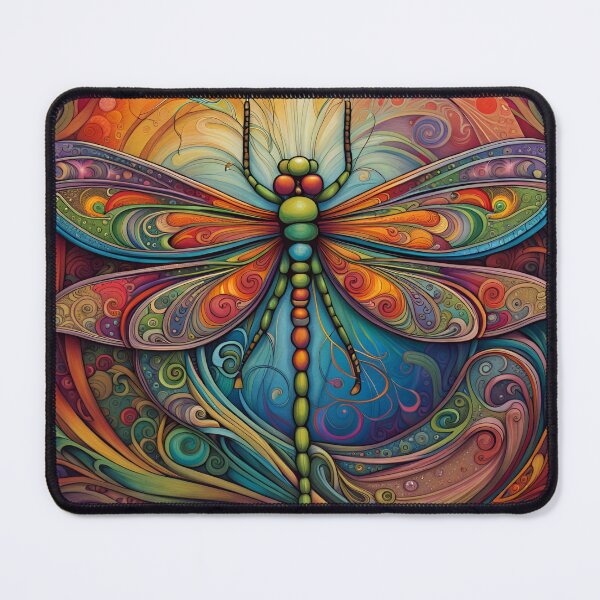 Item preview, Dragonfly Art Nouveau Painting designed and sold by druidwolfart.