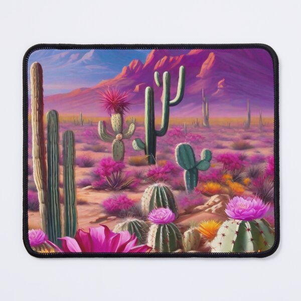 Item preview, Desert landscape with flowering cactuses designed and sold by M-Y-A-R-T-.