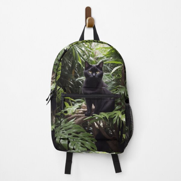 Item preview, Black cat in a tropical jungle designed and sold by M-Y-A-R-T-.