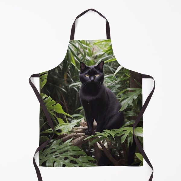 Item preview, Black cat in a tropical jungle designed and sold by M-Y-A-R-T-.