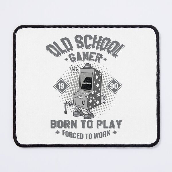 Item preview, Funny Old School Gamer Born To Play Forced To Work  designed and sold by YAHIA-14.