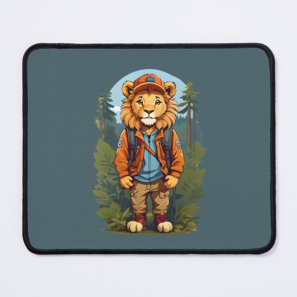 Item preview, Lion cub explorer in forrest cartoon graphic for kids designed and sold by CedricNorbinho.