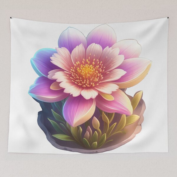 Item preview, Underwater Galaxy Flower Sticker: Cosmic Elegance on White (83) designed and sold by WASjourney.