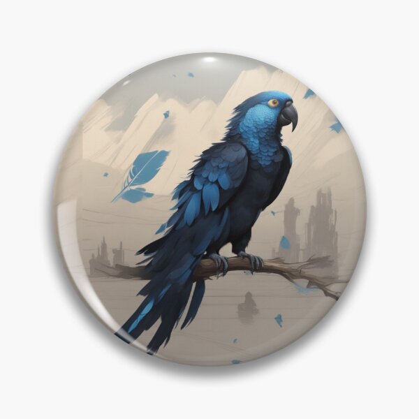 Item preview, Star of Tropical Dream: Navy Grey Parrot designed and sold by redbluepm.