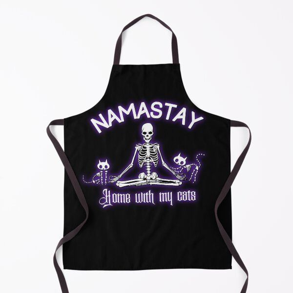 Item preview, Namastay Home With My Cats ;D Skeletons Funny Punny Spooky Season Creepy Cute Namaste Pun Nah Antisocial Cat Lover Halloween Emo Goth Punk Purple Haze designed and sold by MunsyArt.