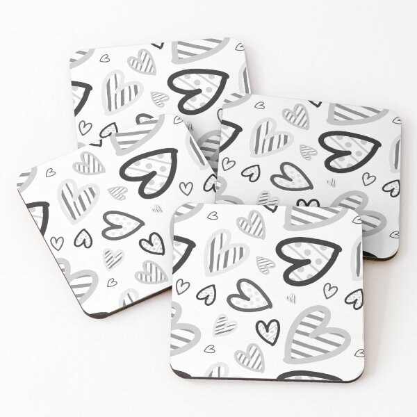 Item preview, Grey Heart Pattern designed and sold by Pattokarts.