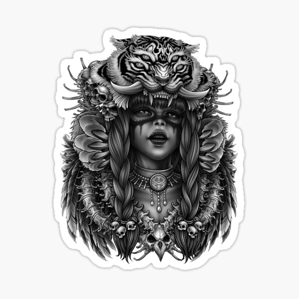 Item preview, Tiger Head Dress Girl designed and sold by Winya.