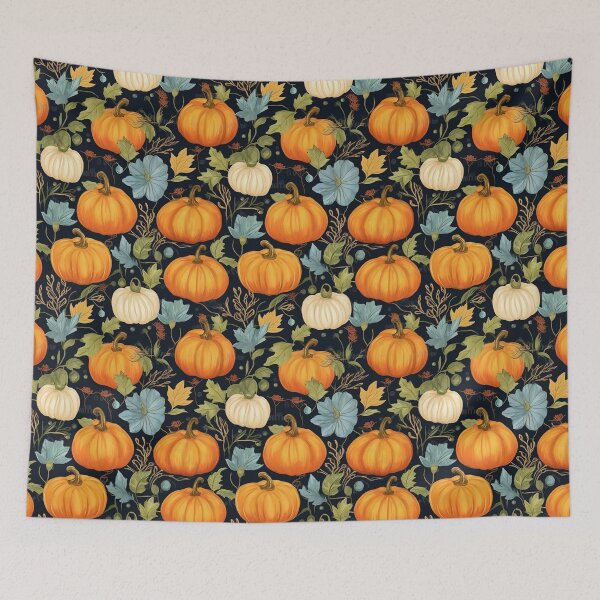 Item preview, Pretty Pumpkin Design in Black, Orange, and Teal designed and sold by LWLDesigns.