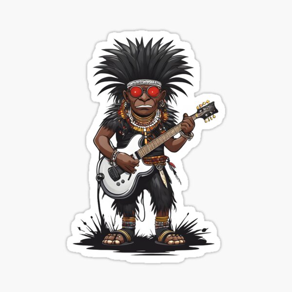 Artikel-Vorschau von Gitarrenhelden – Afrikanischer Stammeshäuptling VII, designt und verkauft von DevemDavam.