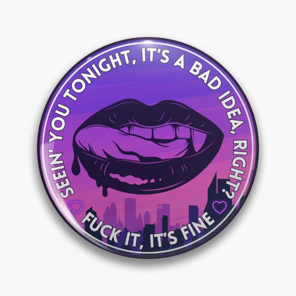 Item preview, It's a Bad Idea Right Purple Sunset City Skyline Design designed and sold by doria-photos.