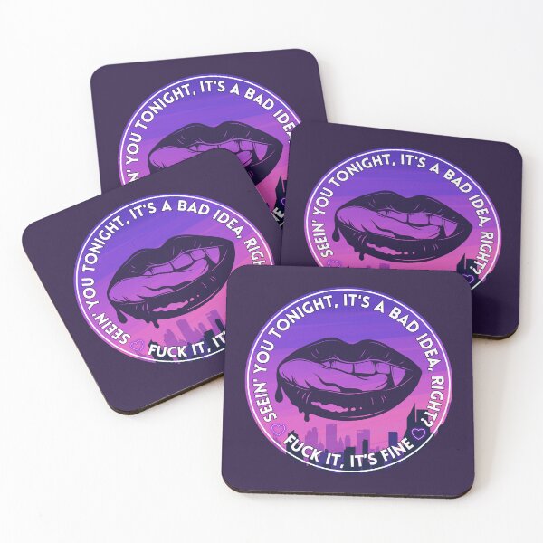Item preview, It's a Bad Idea Right Purple Sunset City Skyline Design designed and sold by doria-photos.