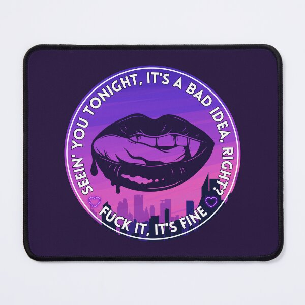 Item preview, It's a Bad Idea Right Purple Sunset City Skyline Design designed and sold by doria-photos.