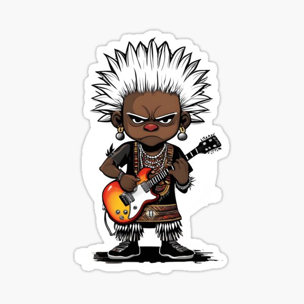 Artikel-Vorschau von Gitarrenhelden – Afrikanischer Stammeshäuptling VIII, designt und verkauft von DevemDavam.