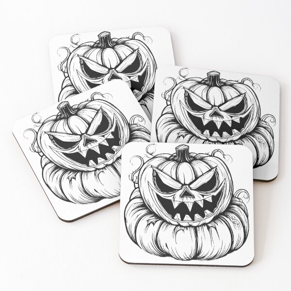 Item preview, Creepy pumpkin carving illustration  designed and sold by Maths-4-Nerds.
