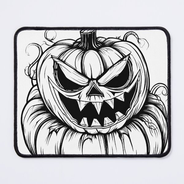 Item preview, Creepy pumpkin carving illustration designed and sold by Maths-4-Nerds.