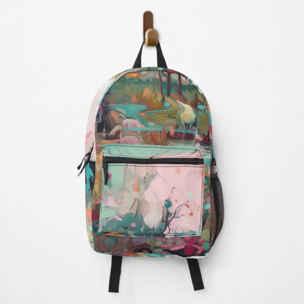 Item preview, Abstract landscape in pinks and blue designed and sold by baheeya.