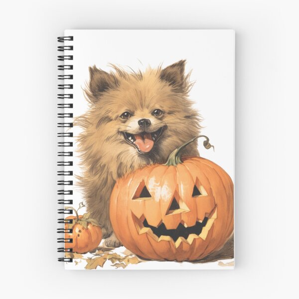 Item preview, Pomeranian with Pumpkins, Cute pomeranian, Halloween, Retro, Dog designed and sold by CreativeDecorCo.