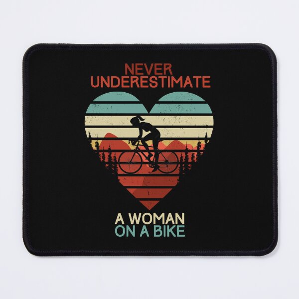Item preview, Never Underestimate a Woman on a Bike designed and sold by aiveohgraphics.