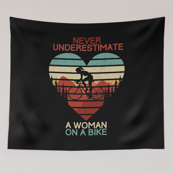 Item preview, Never Underestimate a Woman on a Bike designed and sold by aiveohgraphics.