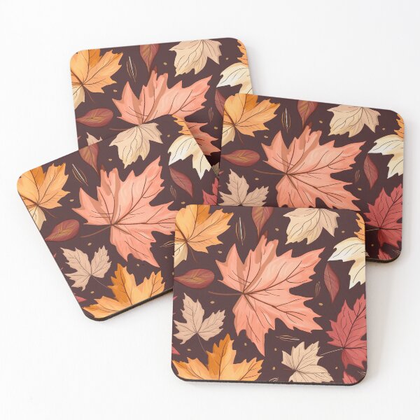 Item preview, Pretty Leaf Design in Burgundy, Orange, and Rose designed and sold by LWLDesigns.