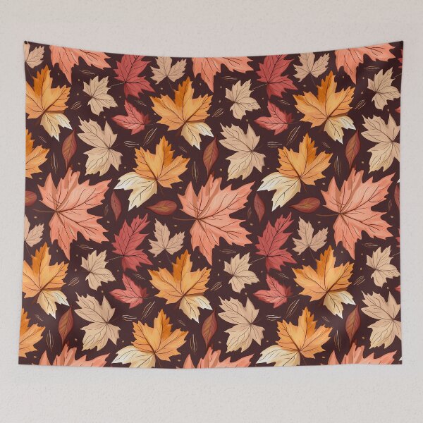 Item preview, Pretty Leaf Design in Burgundy, Orange, and Rose designed and sold by LWLDesigns.