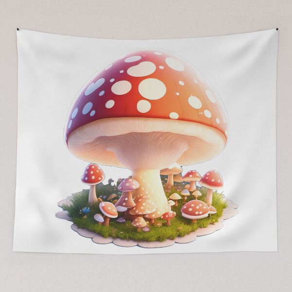 Item preview, Cinematic Mushroom Sticker: 3D Vector Art with Whimsical Charm (85) designed and sold by WASjourney.
