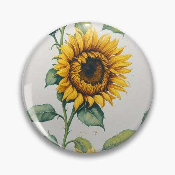Item preview, Soothing Sunflower Watercolor Retro Floral Patterns designed and sold by Wonder Of Light.