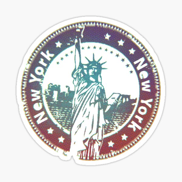 Miss Liberty Stamp Sticker