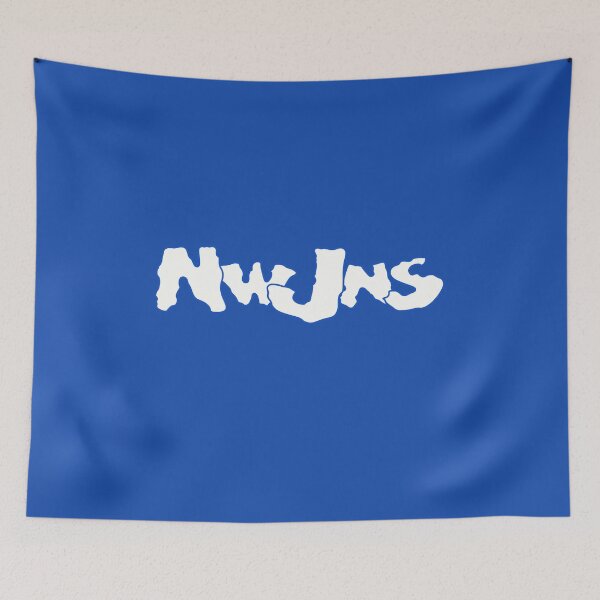 Item preview, Newjeans logo NWJNS kpop Y2K aesthetic/ Blue background designed and sold by SoloAutenica.