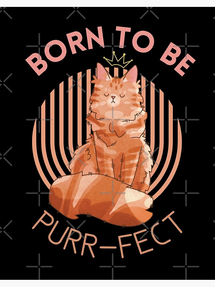 Thumbnail 2 of 2, Art Board Print, Born to be Purr-fect - Red maine Coon - Gifts for cat lovers designed and sold by FelineEmporium.