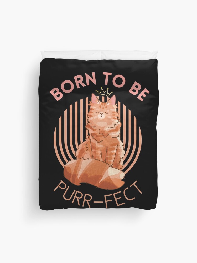 Thumbnail 1 of 2, Duvet Cover, Born to be Purr-fect - Red maine Coon - Gifts for cat lovers designed and sold by FelineEmporium.