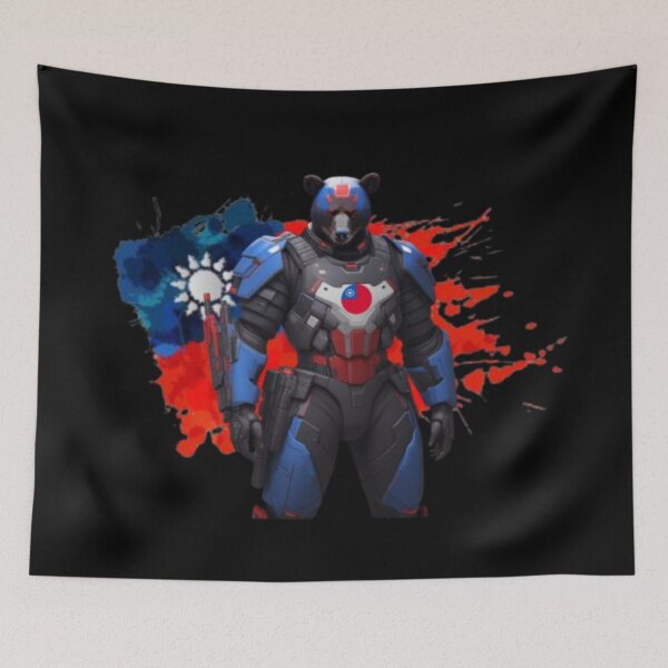 Item preview, Taiwan - Formosan Black Bear - Cyber Punk Soldier - Fantasy - Digital Art designed and sold by TheHappyK.