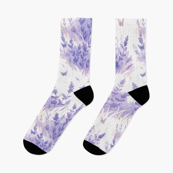 Item preview, Field of Lavender with Butterflies, Purple Pastel Flowers - Floral Pattern designed and sold by Just-Flowers.