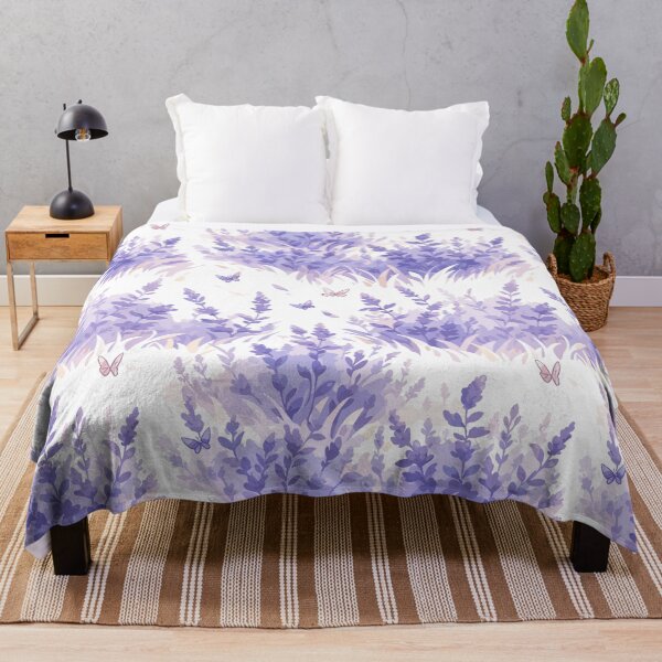 Item preview, Field of Lavender with Butterflies, Purple Pastel Flowers - Floral Pattern designed and sold by Just-Flowers.