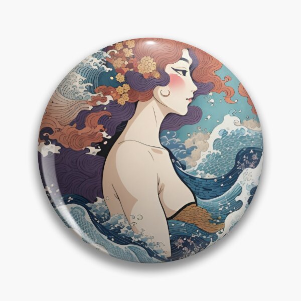 Item preview, Wave off Kanagawa Mermaid designed and sold by ElLocoMus.