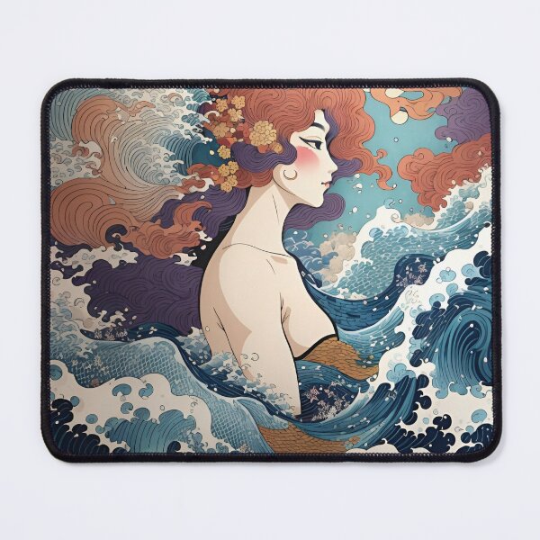 Item preview, Wave off Kanagawa Mermaid designed and sold by ElLocoMus.