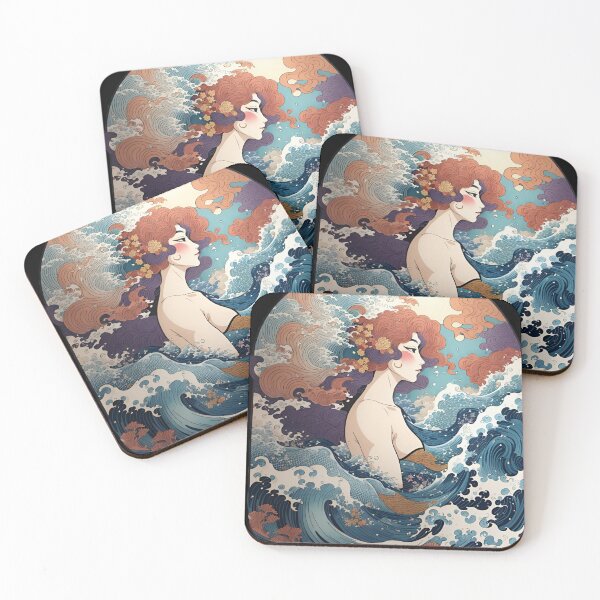 Item preview, Wave off Kanagawa Mermaid designed and sold by ElLocoMus.