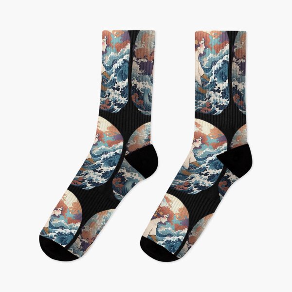 Item preview, Wave off Kanagawa Mermaid designed and sold by ElLocoMus.